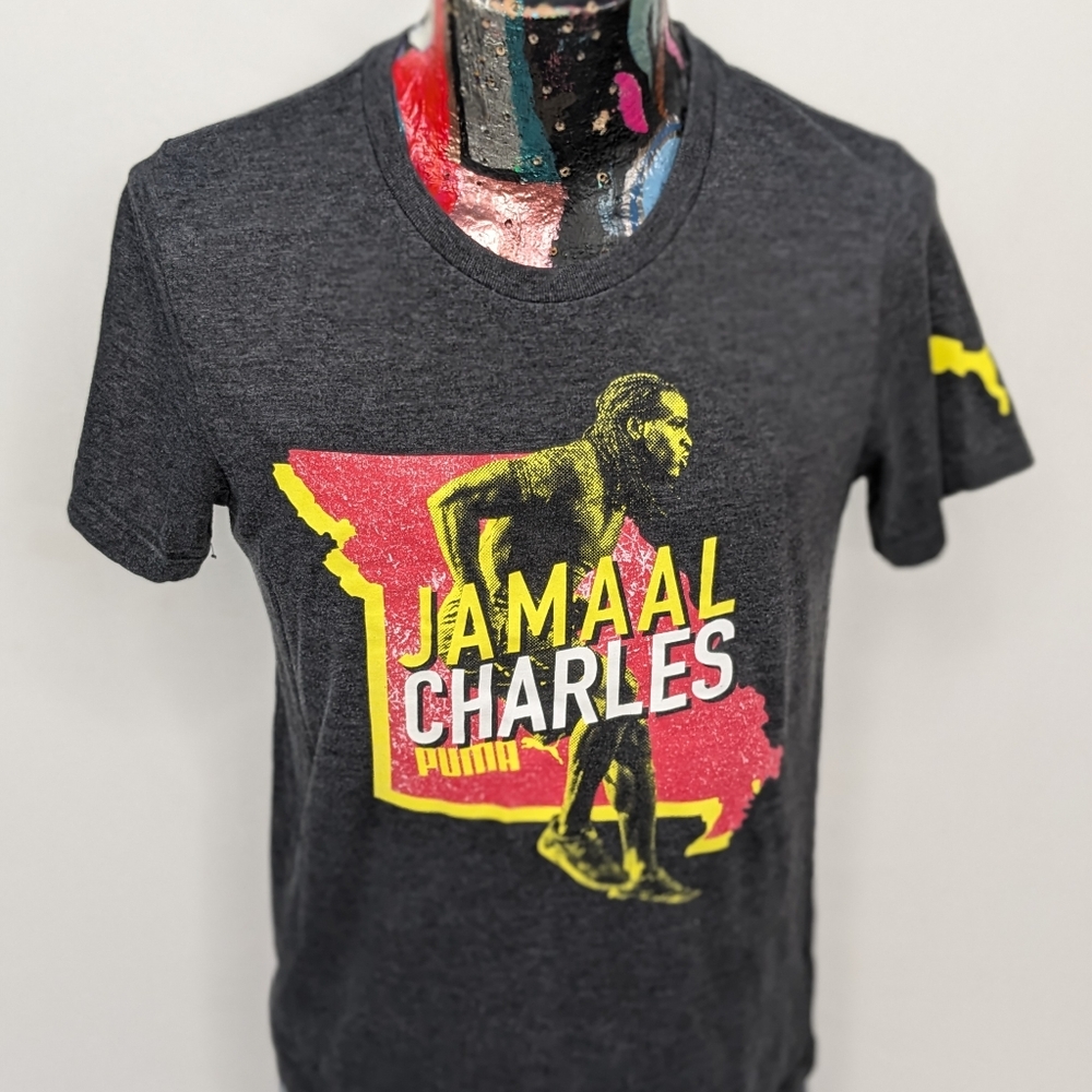 Jamaal Charles Puma Mens Tshirt Gray Size Medium